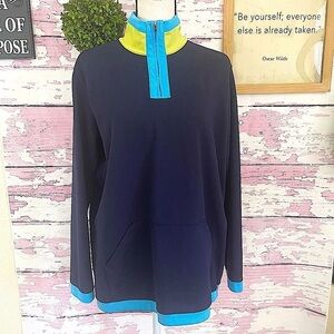 JOSEPHINE CHAUS  Women’s Blue Quarter Zip Sports Jacket In a size Small